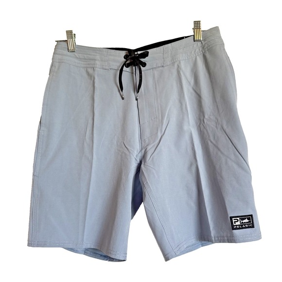Pelagic‎ Hydro-Lite Board Shorts Mens Sz 30 Gray Fishing Swim High Performance - Picture 1 of 10